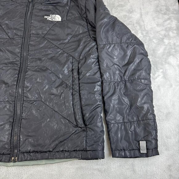 The North Face Black Patterned Puffer Jacket Women's XL - Picture 7 of 16